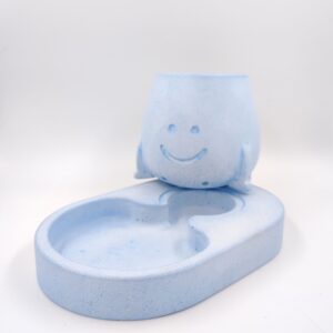 Горшок с фитильным поливом цвет голубой - изображение 2